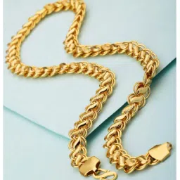 1 Gram Gold Plated Kohali 1 cm thick Chain for Men Gold-plated Plated Alloy Chain-image-5