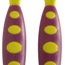 BPA Free Food Grade Plastic Easy Grip Spoon and Fork Set| Colorful Tableware/Attractive Cutlery Set for Kids/Babies/Toddlers/Boys/Girls (Pack of 1-Set of 2 - Silicone-25
