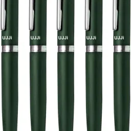 Green Colour Body Pack of 5 Metal Ball Pen-image-22