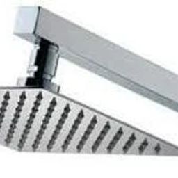 UltraSlim 6 X 6 Heavy Stainless Steel 304 Grade Shower + 15 Inch Square Shower Arm 18 Ghz + Square Flange Complete Set Fixed Mount-image-63