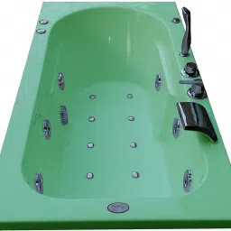 Alexander 6 Ft with Jacuzzi, Bubble Bath & Filler System - Green Free-standing Bathtub-image-3
