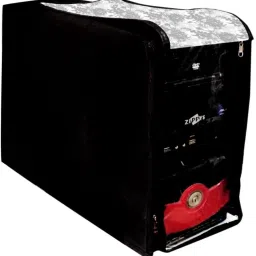 RS Creations Computer Cover Full Set for 19 inch Computer Monitor, Keybord (8*18 Inch) and CPU (7.5*18*16 Inch)- CC-19-IN-BLACK_P1 image 5