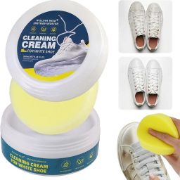 AbajRH Shoe Cleaning Kit Shoe Cream with Sponge-Pack of 1 Leather Shoe Cream (White) Leather Shoe Cream-image-15