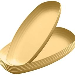 Unbreakable Wheat Straw Dishes (pack of 6, yellow) Tray-image-22