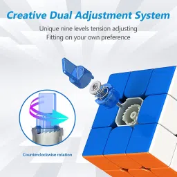 kiditos Moyu RS3M 2020 Magnetic Speed Cube Adjustable Elasticity Cube 3x3 Sticker-Less image 2