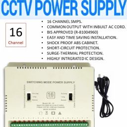 16 Channel CCTV Camera SMPS Power Supply Adapter 12V 20A 200W AC to DC Converter 20 A Rotary Dimmer-24