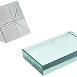1 Pair 50 mm Glass Prism Optical Equilateral Physics Teaching Light-10