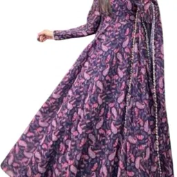 Printed Georgette Stitched Anarkali Gown-image-18