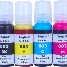 Teqbot Ink For 003 /L4150, L3100, L3101, L3110, L3150, L5190, L1110, L6190, L6160 Black + Tri Color Combo Pack Ink Bottle-image-39