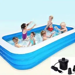 Inflatable Bath Tubs for Adults Spa Swimming Bath Tub with Pump 8.5 Feet Blue Inflatable Swimming Pool-13