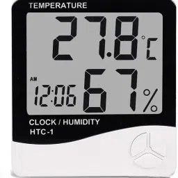 Thermocare Digital and accurate temperature indicator wall mount Led Clock time HTC-1 Room Thermometer-30
