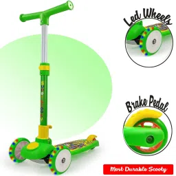 KIDS SCOOTER WITH LED| HEIGHT ADJUSTMENT| FOLDABLE| BRAKES-image-49