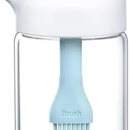 2 In 1 Glass Oil Dispenser Bottle With Silicone Oil Brush 250 ml Bottle-image-9
