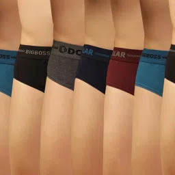 Pack of 3 Cotton Double Pouch Support Solid Men Brief-4