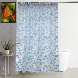 214 cm (7 ft) PVC Semi Transparent Shower Curtain Single Curtain-image-37