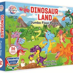 Dinosaurland 56 Pieces Jigsaw Puzzle for Kids…-12