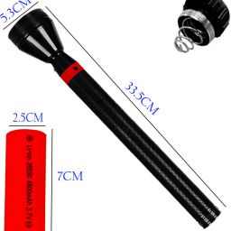 Small sun rechargeable 1500m long range distance 25W LED emergency torch 6 hrs Torch Emergency Light-image-76