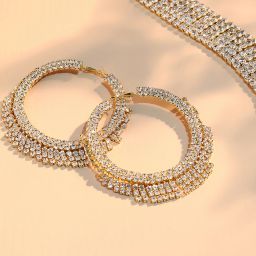 Silver Plated Designer Casual Hoop Earring For Women Alloy Hoop Earring-image-1