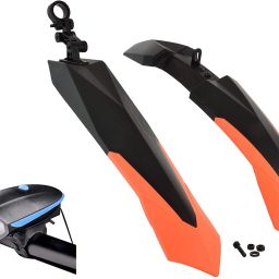 Front & Rear Mudguard Dual Tone with Iron Fitting & with Premium Cycle Light Full Length Front & Rear Fender-32