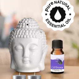 PEEPRESION Air Freshner Oil Buddha Diffuser With 1 Lavender Pure Natural Essential Oil Fragrance Your Home, Office, Spa, Hotel, Club Diffuser-26