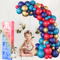 Red Blue Golden Balloons Garland Kit Of 51 Pcs For Party Decorations-image-35