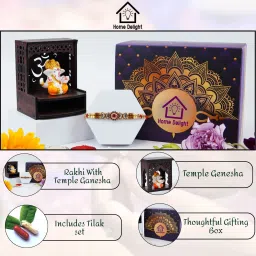 home delight Designer TempleGanesh01 Assorted Showpiece, Rakhi Set image 4