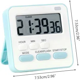 on gate Digital White Clock image 5