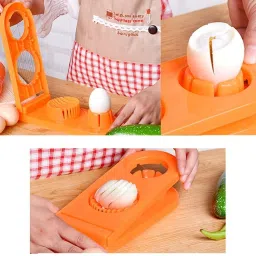 ganpati 2 in 1 Egg Cutter/Slicer Egg Slicing Machine Boiled Egg Cutting and Slicing Egg Slicer image 2