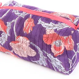 Women Blue Cosmetic Bag-image-2
