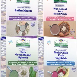 USDA Organic Certified Stage3 Sprouted Porridge Mixes Combo - 4 Packs With Oats | Organic Baby Food for 8 Months Old Baby |4 Packs, 200g Each Cereal-18