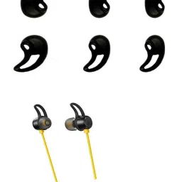 BUMTECH Neckband buds | eartips earbuds bluetooth rubber headphone cushion 6 pcs Black In The Ear Headphone Cushion-image-50
