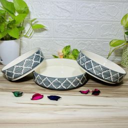 Ceramic Salad Bowl Hand-Painted Salad Tray/Bowl, Salad Plate for Serving Snacks, Noodles & Pasta-image-56