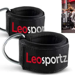 Gym Ankle Straps for Cable Machines attachment with heavy D-Double Ring Ankle Support-21