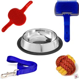 Ultimate Pet Parent Starter Kit: Grooming Essentials, Ball Toy, Bowl, and Leash Nylon Chew Toy, Fetch Toy, Rubber Toy, Squeaky Toy, Tug Toy, Training Aid For Dog & Cat-image-15