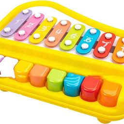 2 in 1 Baby Piano Xylophone Toy For Toddlers 1-3 Years Old 8 Multicolored Key-3