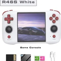 HG WORLD Retro R46s With 32 GB+64 GB TF Card Handheld Gaming Console For Pocket Game Box 4 inch IPS Screen RK3566 Rechargeable Battery Handheld Console VideoGame 64 GB with 8000+Preinstall Video Game Handheld, BestGift All Age GTA, God of War Game Supported image 2