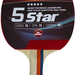 5 Star Racket Multicolor Table Tennis Racquet-2