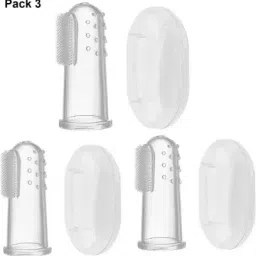 Baby Silicone Finger Toothbrush (3 months to 3 years) with storage Box Ultra Soft Toothbrush-image-0