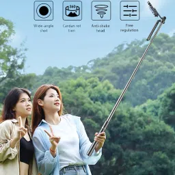Tryonce Mobile Selfie Stick with 3 Light Modes, Remote & 1700mm Stand Rechargeable Tripod image 4