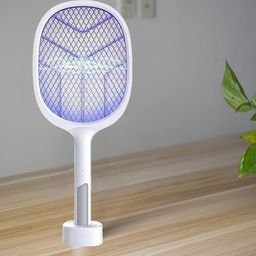SMIRLY Autokill 2-in-1 Mosquito Racket 1200mAh Battery USB Charging LED Light Insect Breeze Trap Fly Swatter for Indoor Home Outdoor Mosquito Killer Racket (Mosquito Racket) image 4