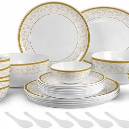 Pack of 33 Opalware Divine Amber Gold 33 pcs Dinner Set-17