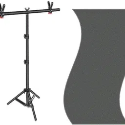 Vistook 6x9FT Dark Grey Decoration Curtain T-Shaped Stand Photo Studio With Croma Screen Reflector-image-28