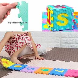 nabaani Alphanumeric Non-Toxic EVA MAT Puzzle for Kids Interlocking Learning Alphabet and Number Mat|Early Learning 02 image 4