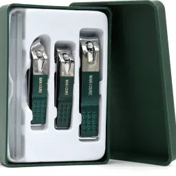 4 Piece Nail Cutter Set with Glass File Stainless Steel Clippers for Men Women-14
