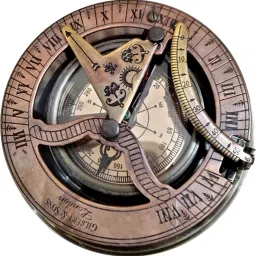 Brass Round Sundial Compass Antique Vintage Gift Compass-39