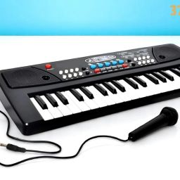 X56 Keys Piano Toy with Microphone, USB Power Cable & Sound Recording Best Birthday Gift for Boys and Girls Musical Instruments Analog Digital Piano-image-24