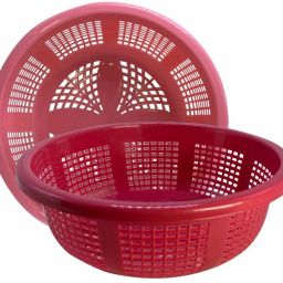 Wonder Plastic Kusum Fruit Basket Set, 4 Pcs Tokri 4 Ltr, Red Pink Color, Made in India Plastic Fruit & Vegetable Basket-image-42