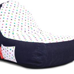 XXL Urban Design Denim Canvas Star Printed Bean Bag Chair With Bean Filling-image-24