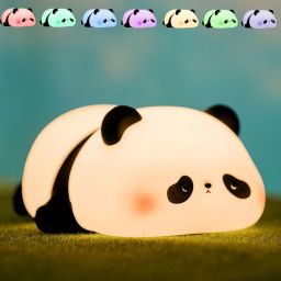 Silicone Panda Night Light Lamp For Kids, Changing Light Gift for Girls/Boys Night Lamp-image-71