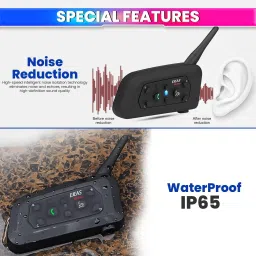 EJEAS V6 Bluetooth Helmet Intercom for 6 Riders (Single Unit) Smart Headphones image 5